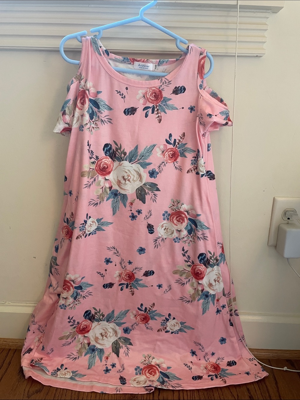 pink floral dress
